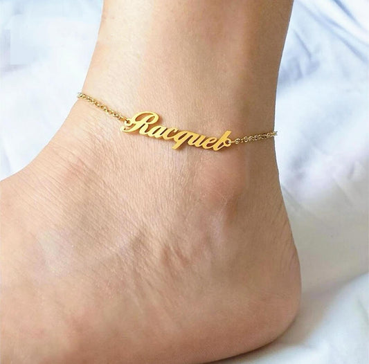 Fashion Girl - Personalized Name Anklet