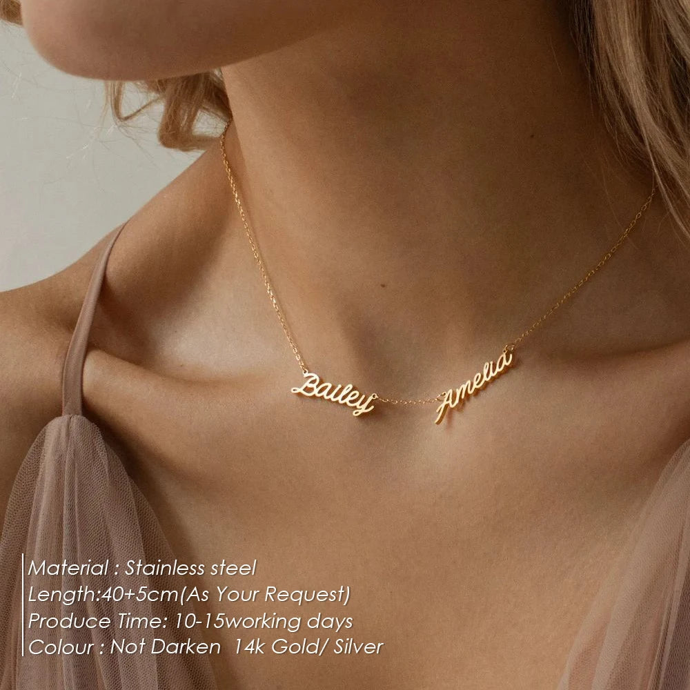 Attentive Palm - Personalized Name Necklace