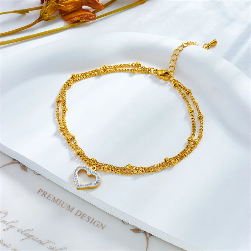 Multilayer Heart - Anklet