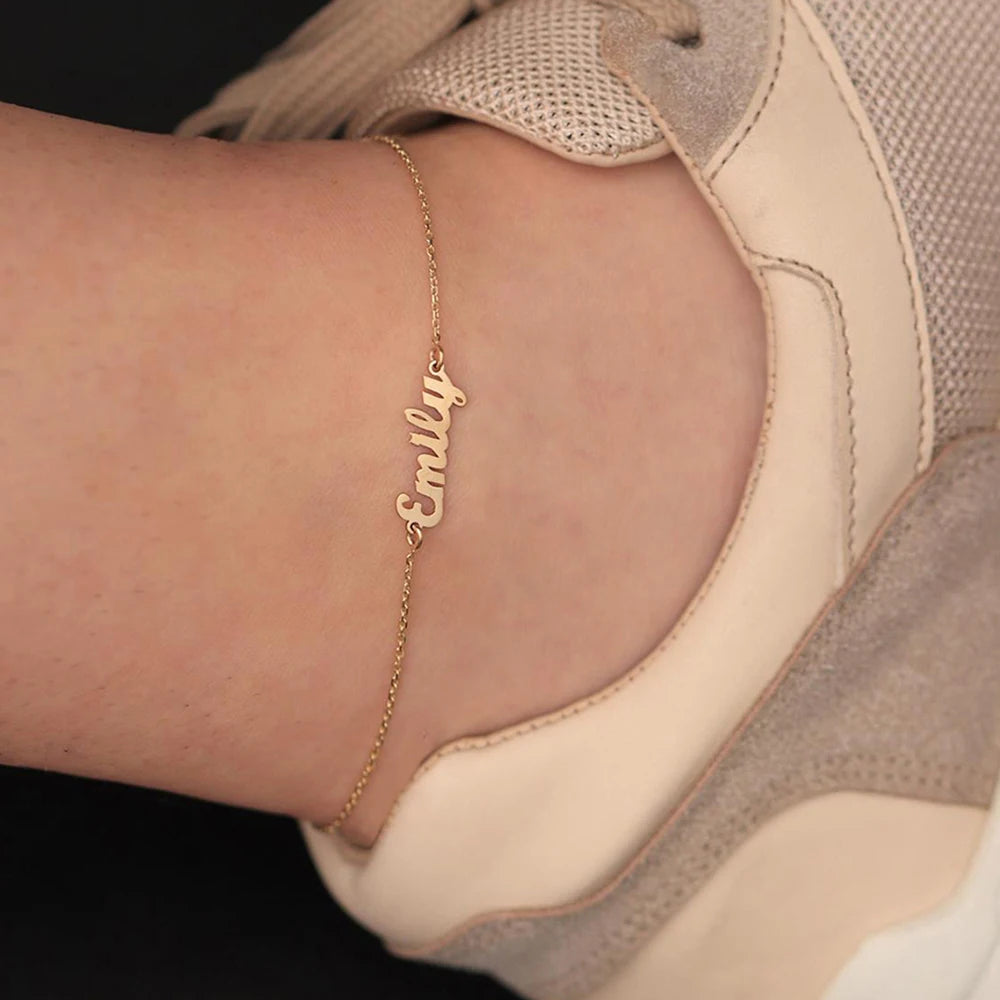 Fashion Girl - Personalized Name Anklet