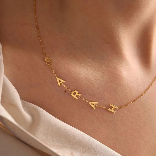 Secret Love - Personalized Letter Name Necklace