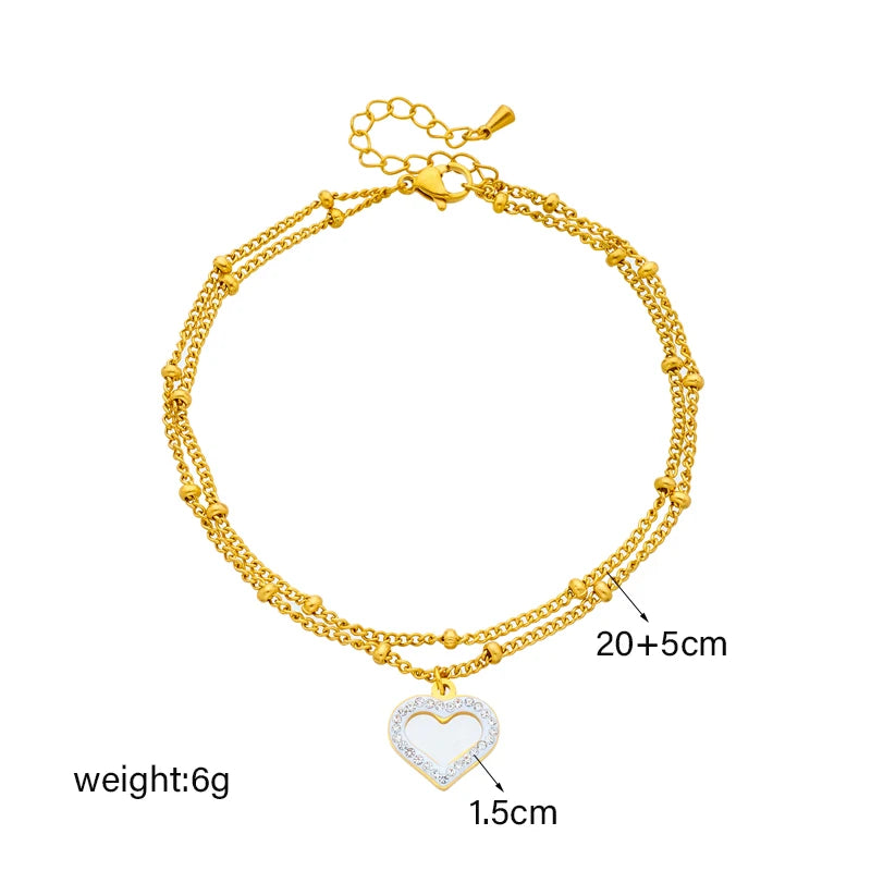 Multilayer Heart - Anklet